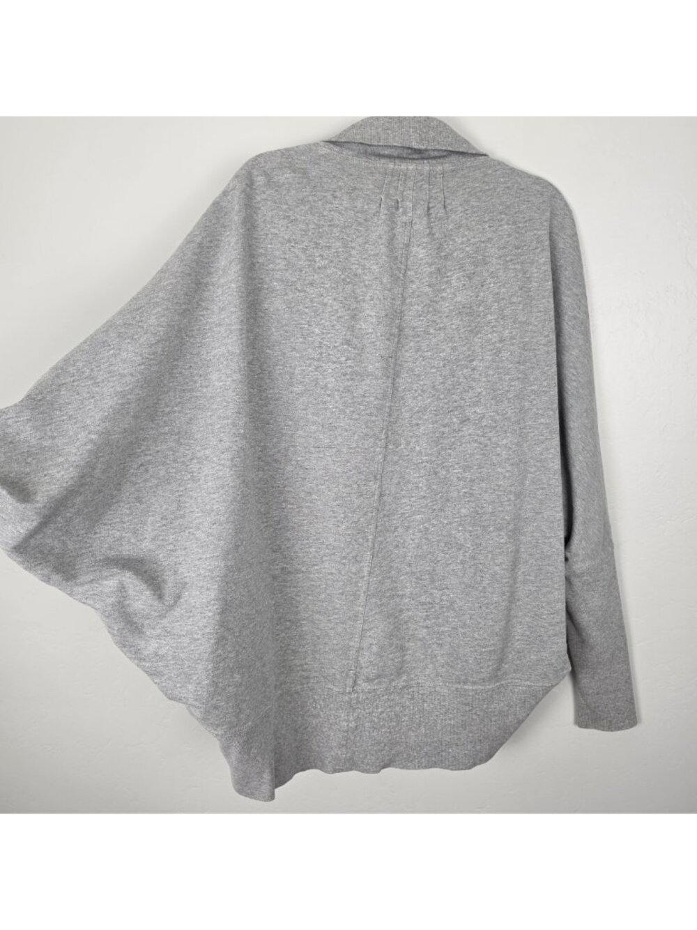 Norma Kamali Cocoon Batwing Cardigan Oversized Open Front Heathered Gray Size S - Picture 9 of 13